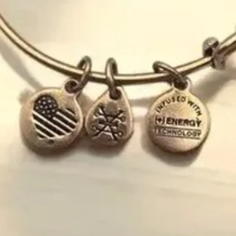 Alex & Ani Rafelian Gold Endless Love Knot Bangle Bracelet
